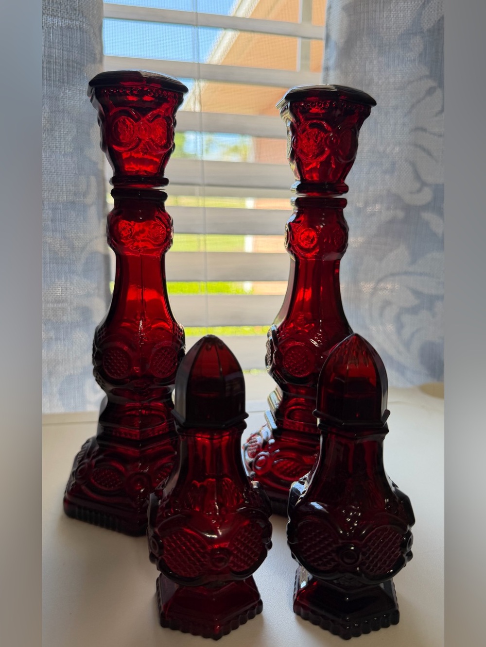 Avon Ruby Red Glass Lot